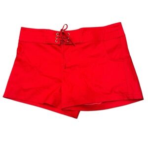 Vintage Super Sexy Red Hot Lace-Up Shorts M